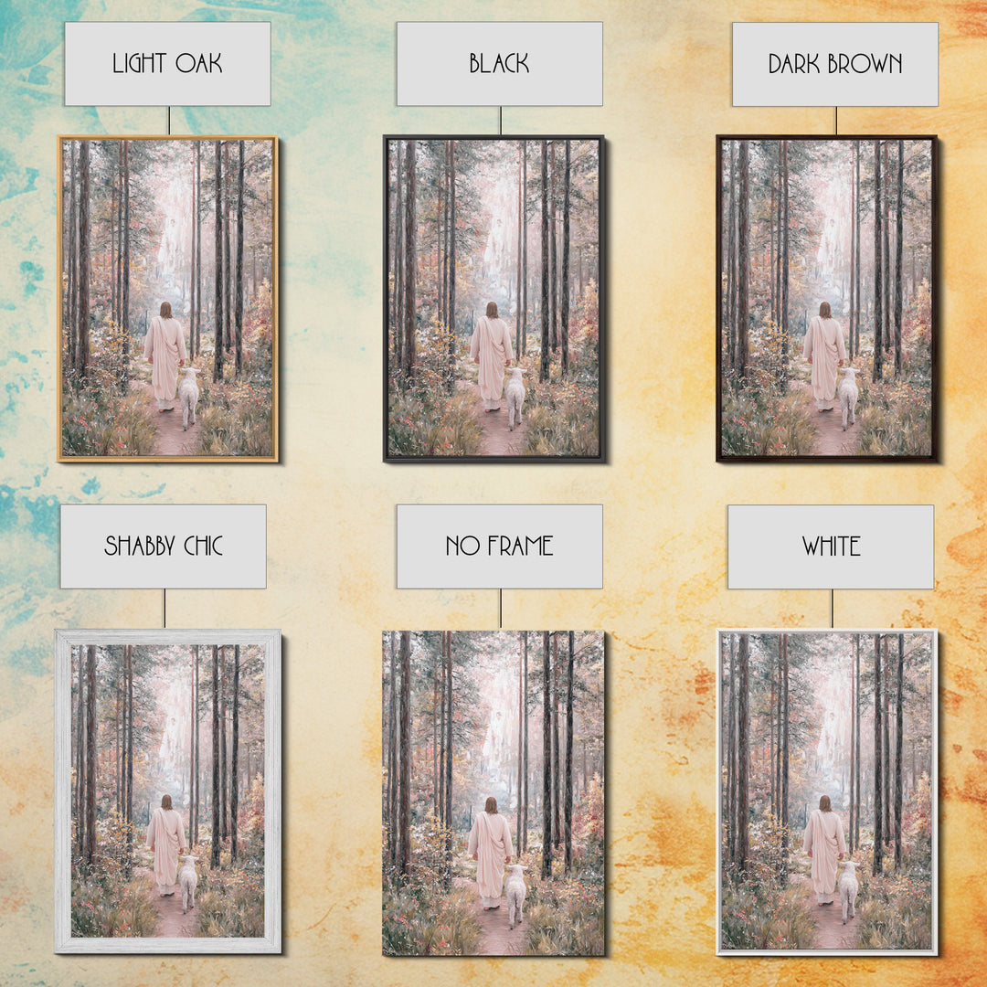 Forest Of Grace, Framed Canvas Print, Christian Wall Art, Christian Art Canvas, Jesus Painting, Subtle Christian Paintings, Christian Gift