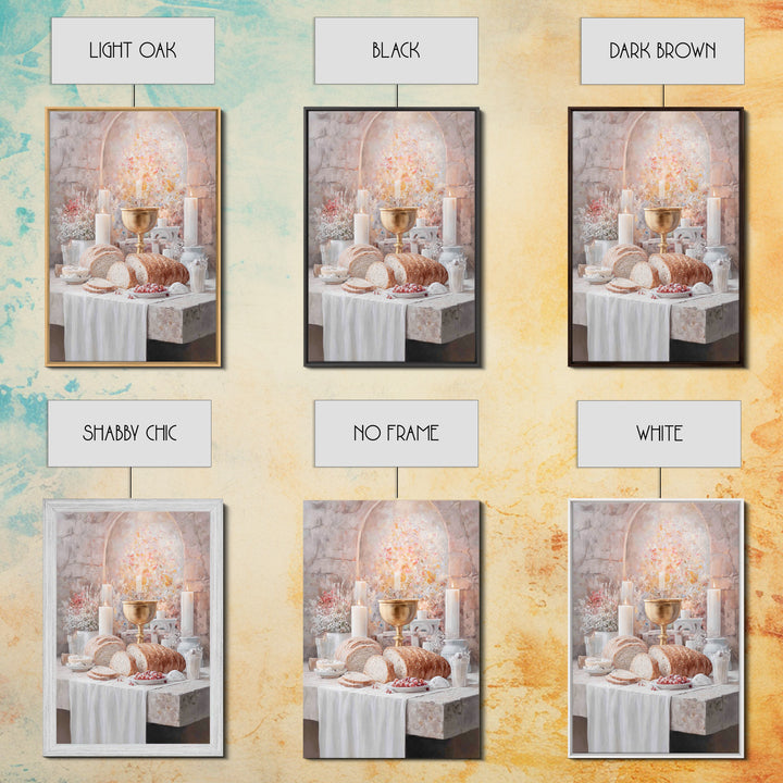 Candlelit Blessings | Framed Canvas Print | Christian Art Canvas | Christian Wall Art | Moody Christian Art | Christmas Art Prints
