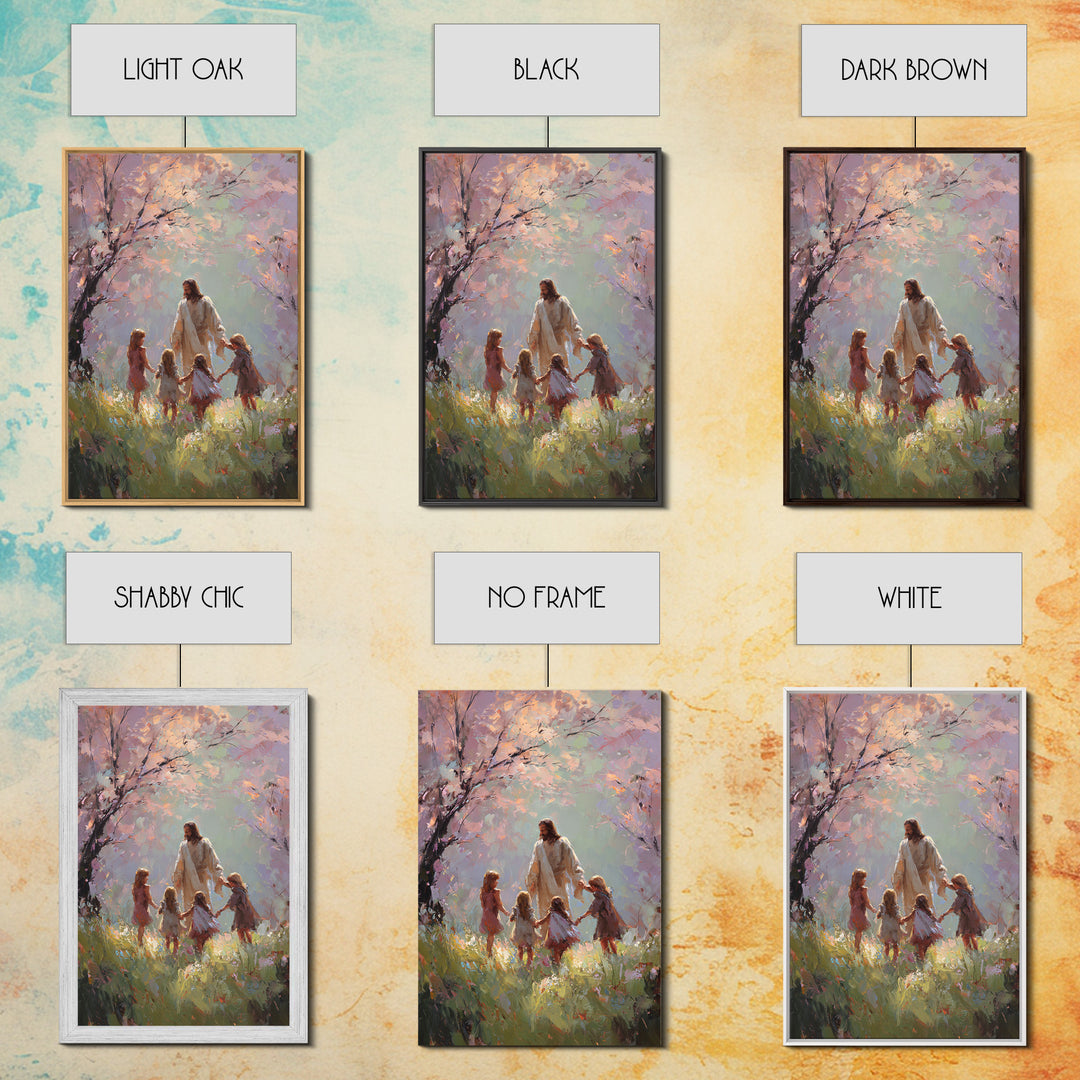 Circle Of Light – Framed Canvas Print – Christian Wall Art – Christian Art Canvas – Jesus Painting – Christian Art – Christian Gift Ideas