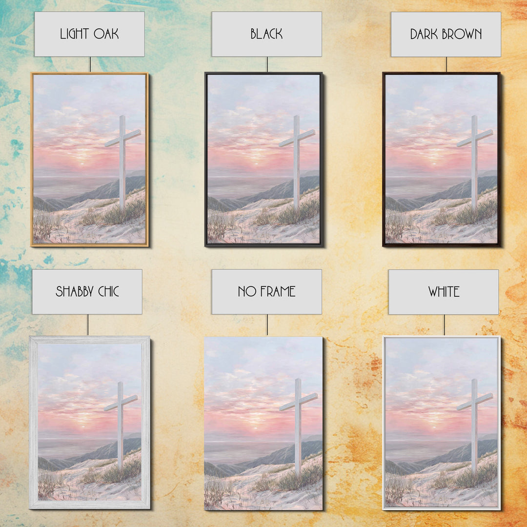 Dawn Of Redemption – Framed Canvas Print – Christian Wall Art – Christian Art Canvas – Modern Christian Painting – Christian Gift Ideas
