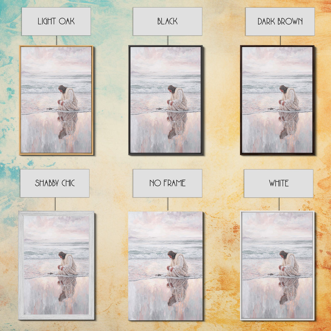 Shorelight Mercy – Framed Canvas Print – Christian Wall Art – Jesus Painting – Christian Art Canvas – Christian Gift Ideas – Christmas Art