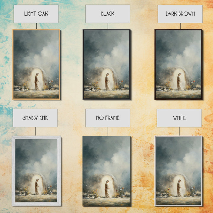 Tombside Dawn – Framed Canvas Print – Christian Art – Christian Art Canvas – Subtle Christian Art – Christian Wall Art – Christian Painting