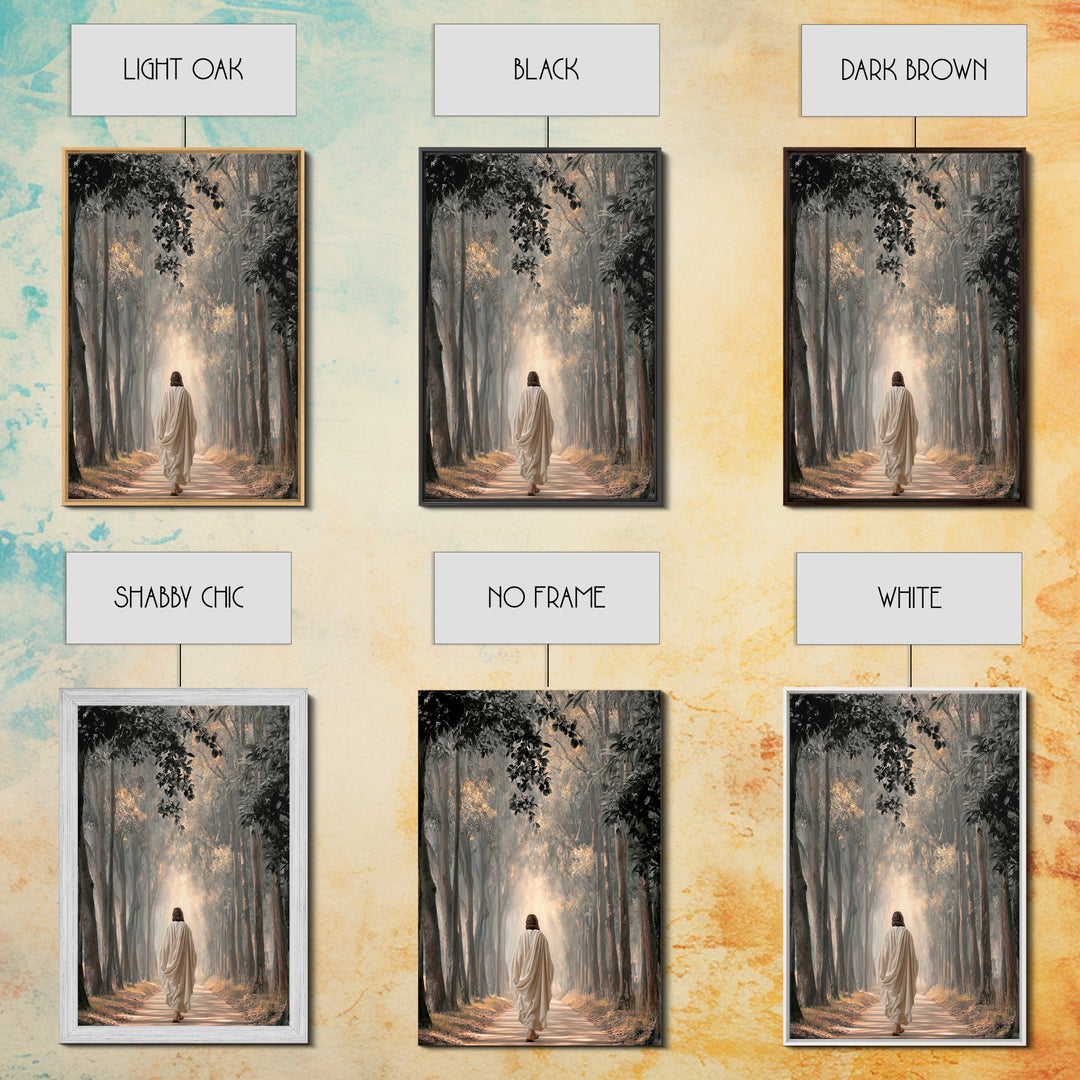 Forest Of Light – Framed Canvas Print – Christian Art Canvas – Christian Wall Art – Christian Painting – Moody Christian Art – Christian Ar