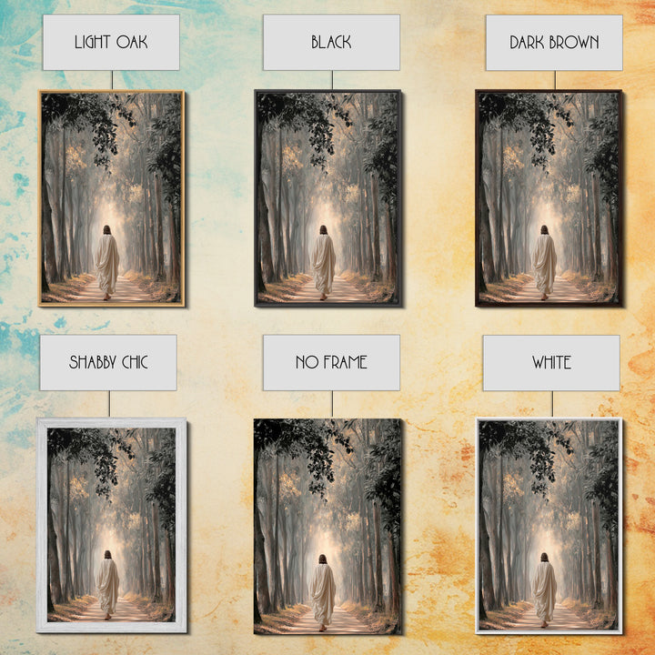 Forest Of Light – Framed Canvas Print – Christian Art Canvas – Christian Wall Art – Christian Painting – Moody Christian Art – Christian Ar