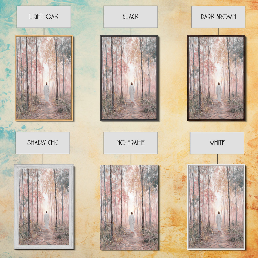 Path Of Grace | Framed Canvas Print | Christian Wall Art | Jesus Painting | Christian Art Canvas | Modern Christian Art
