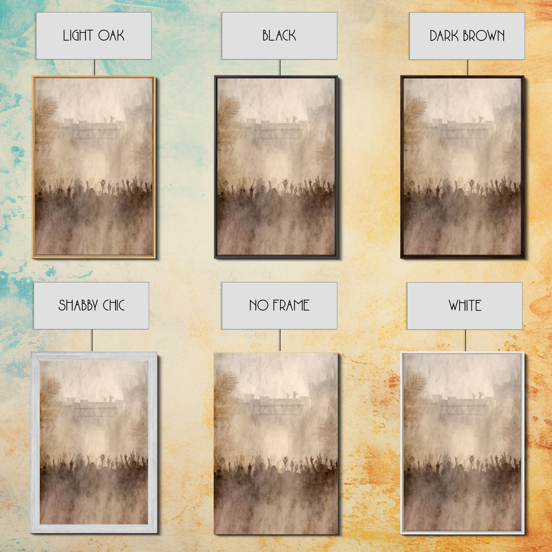 Crowds Of Praise | Framed Canvas Print | Christian Wall Art | Christian Art Work | Modern Christian Art | Christian Gift Ideas