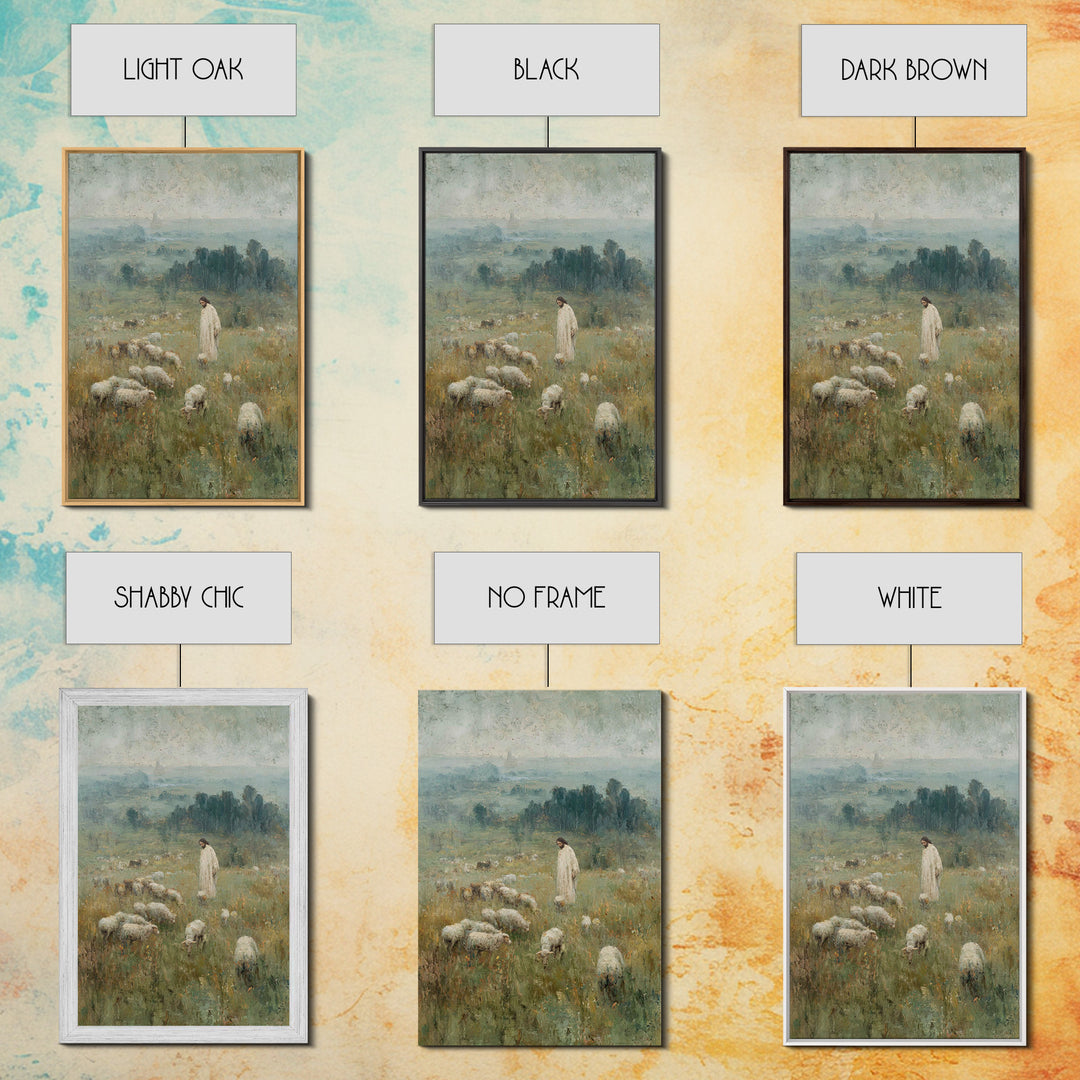 Hillside Blessing - Framed Canvas Print - Jesus Painting - Christian Art Canvas - Christian Wall Art - Pastoral Scenery - Christian Gift Id