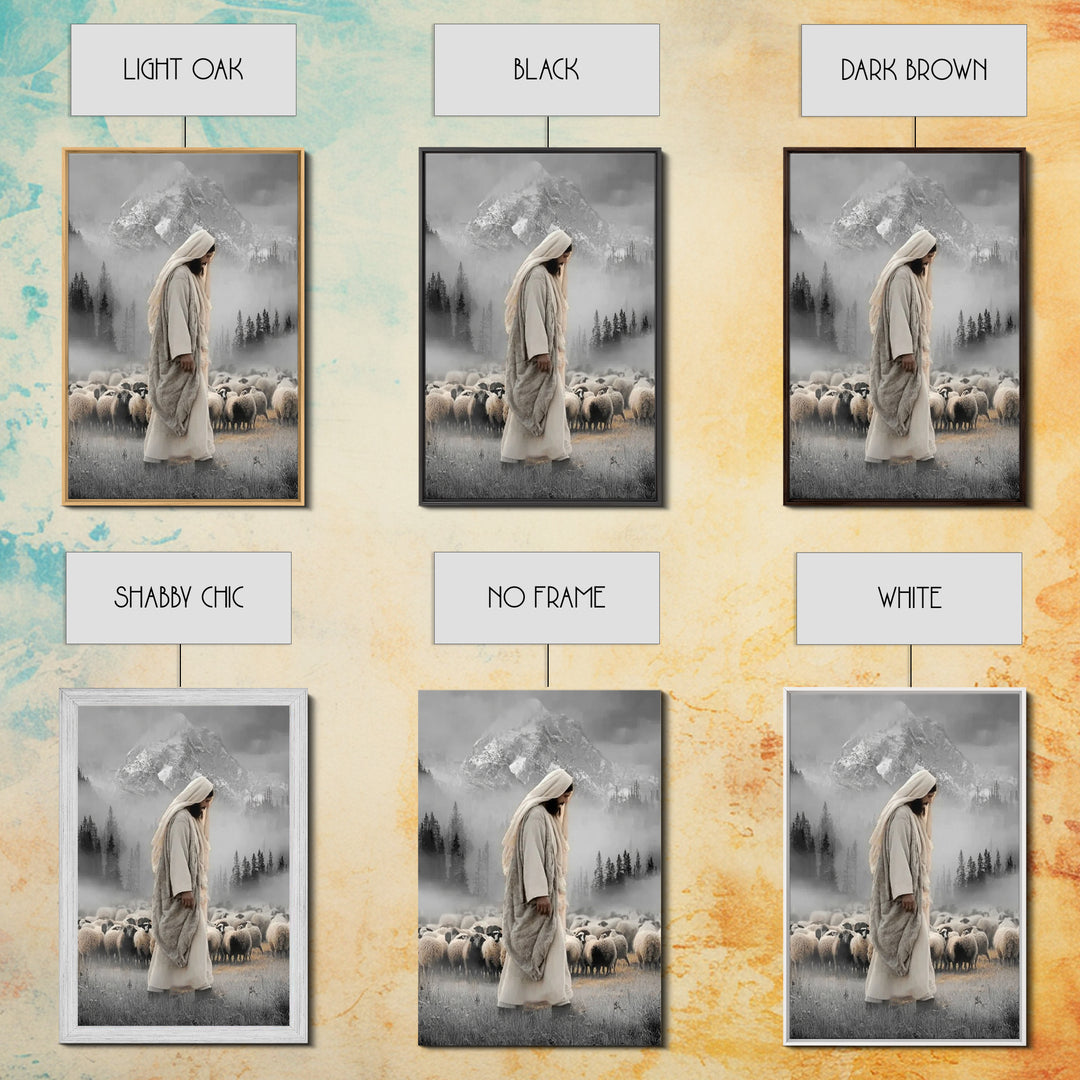 Mountain Mercy - Framed Canvas Print - Christian Wall Art - Jesus Painting - Christian Art Canvas - Moody Christian Art - Christmas Art