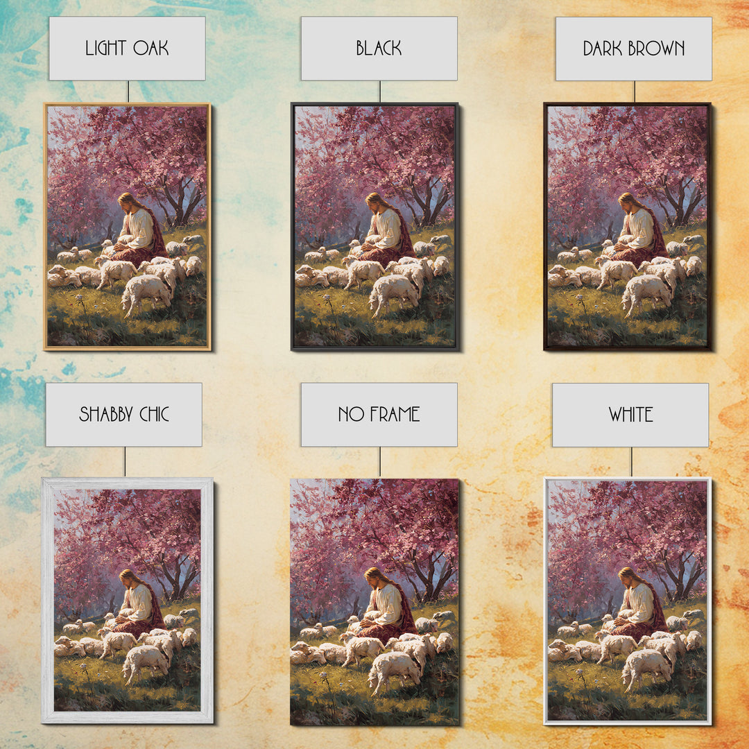 Blossoms Of Peace - Framed Canvas Print - Christian Art Canvas - Jesus Painting - Christian Wall Art - Spring Christian Art - Christian Gif
