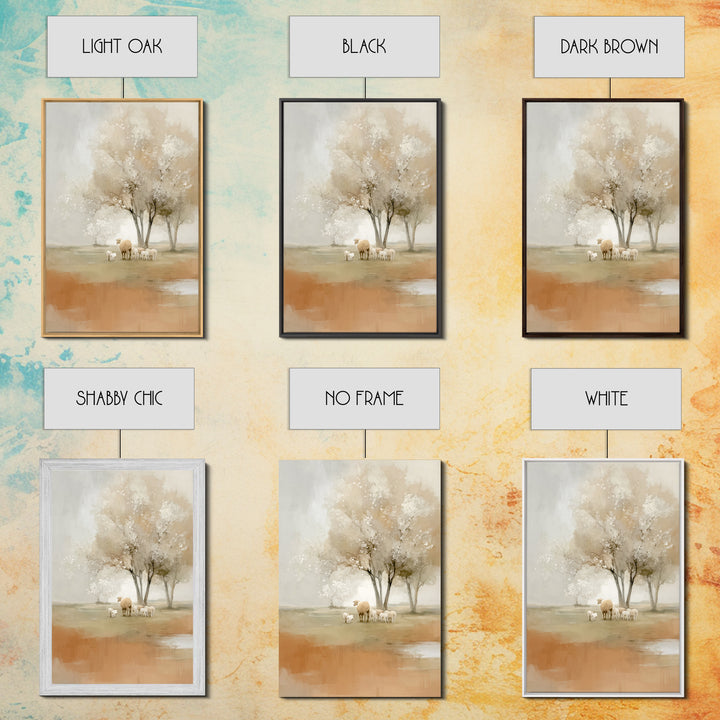 Gentle Meadow Calm - Framed Canvas Print - Christian Wall Art - Christian Art Canvas - Pastoral Scenery - Subtle Christian Art - Christian