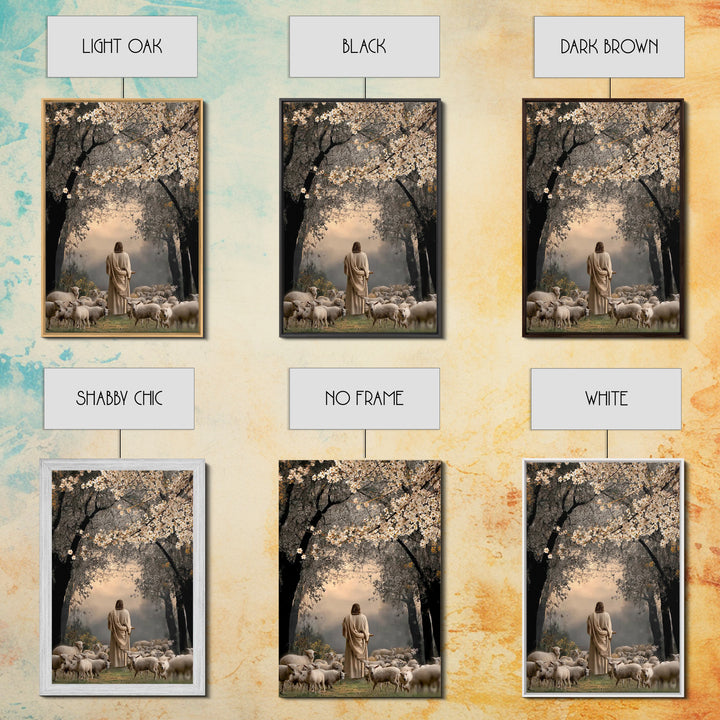 Blossom Path – Framed Canvas Print – Christian Art Canvas – Christian Art Print – Jesus Painting – Christian Wall Art – Christian Christmas