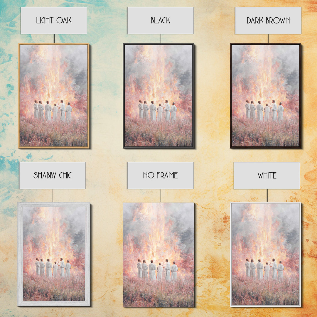 Fires Of Fellowship – Framed Canvas Print – Christian Wall Art – Christian Art Canvas – Christian Painting – Christian Art – Vintage Christ