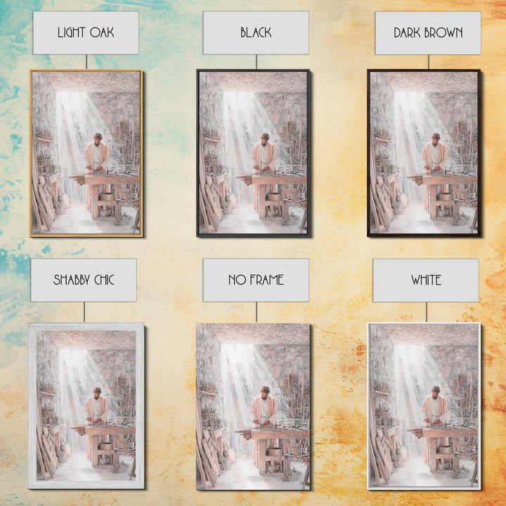 Light Of Labor - Framed Canvas Print - Christian Wall Art - Jesus Painting - Christian Art Canvas - Christian Decor - Christian Gift Ideas
