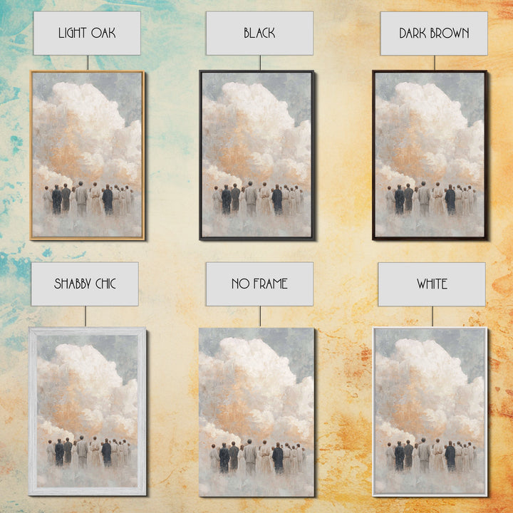 Cloudward Gathering - Framed Canvas Print - Christian Art Canvas - Christian Wall Art - Christian Painting - Christian Decor - Christmas Ar