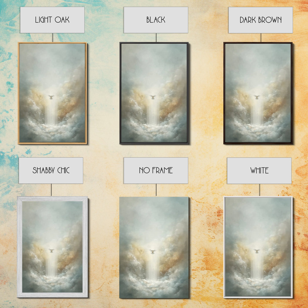 Heavenly Ascension, Framed Canvas Print, Christian Art Canvas, Christian Wall Art, Modern Christian Art, Subtle Christian Art, Christian Gi