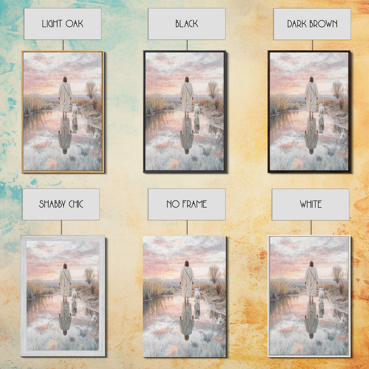 Still Waters Grace – Framed Canvas Print – Christian Art Canvas – Christian Painting – Jesus Art Print – Large Christian Art – Christian De