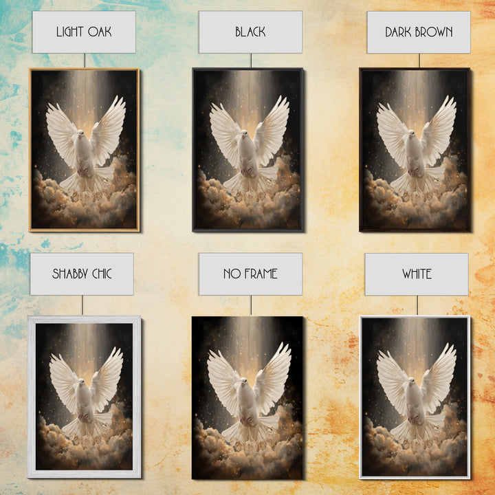 Holy Flight – Framed Canvas Print – Christian Art Canvas – Christian Wall Art – Christmas Art – Modern Christian Art – Christian Decoration