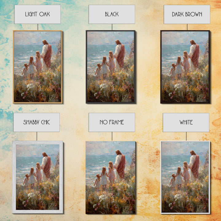 Shoreline Promise | Framed Canvas Print | Christian Wall Art | Jesus Art Print | Christian Art Canvas | Modern Christian Art | Christian Pa