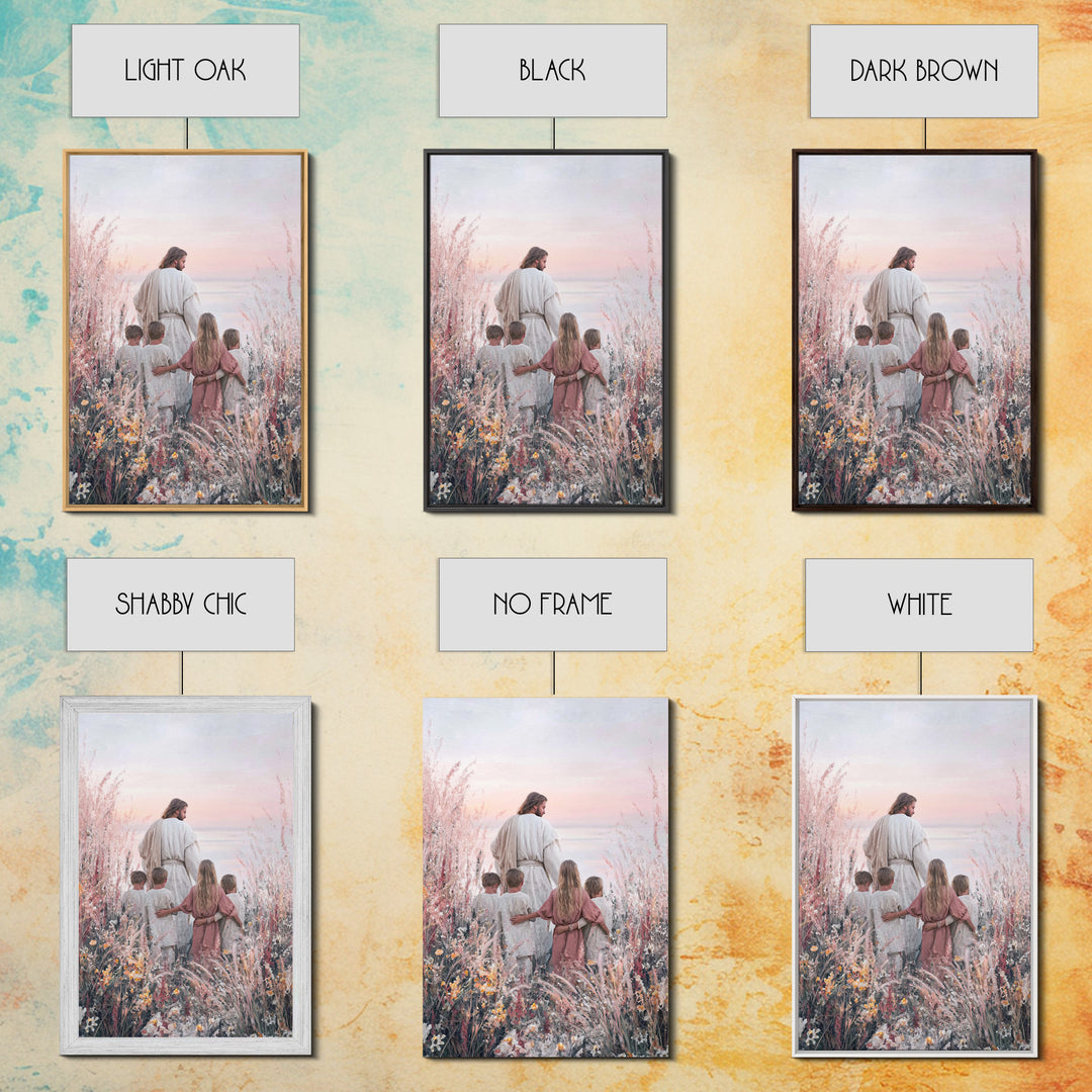 Pastel Horizon Light, Framed Canvas Print, Christian Wall Art, Jesus Art Print, Christian Art Canvas, Christian Painting, Modern Christian