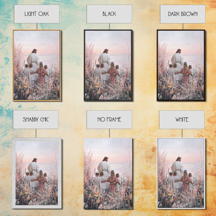Pastel Horizon Light, Framed Canvas Print, Christian Wall Art, Jesus Art Print, Christian Art Canvas, Christian Painting, Modern Christian