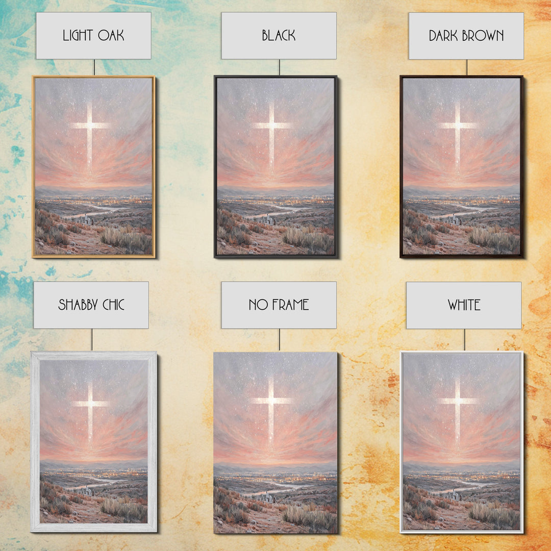 Bethlehem Star Glory – Framed Canvas Print – Christmas Art – Christian Art Canvas – Christian Wall Art – Modern Christian Art – Christian C