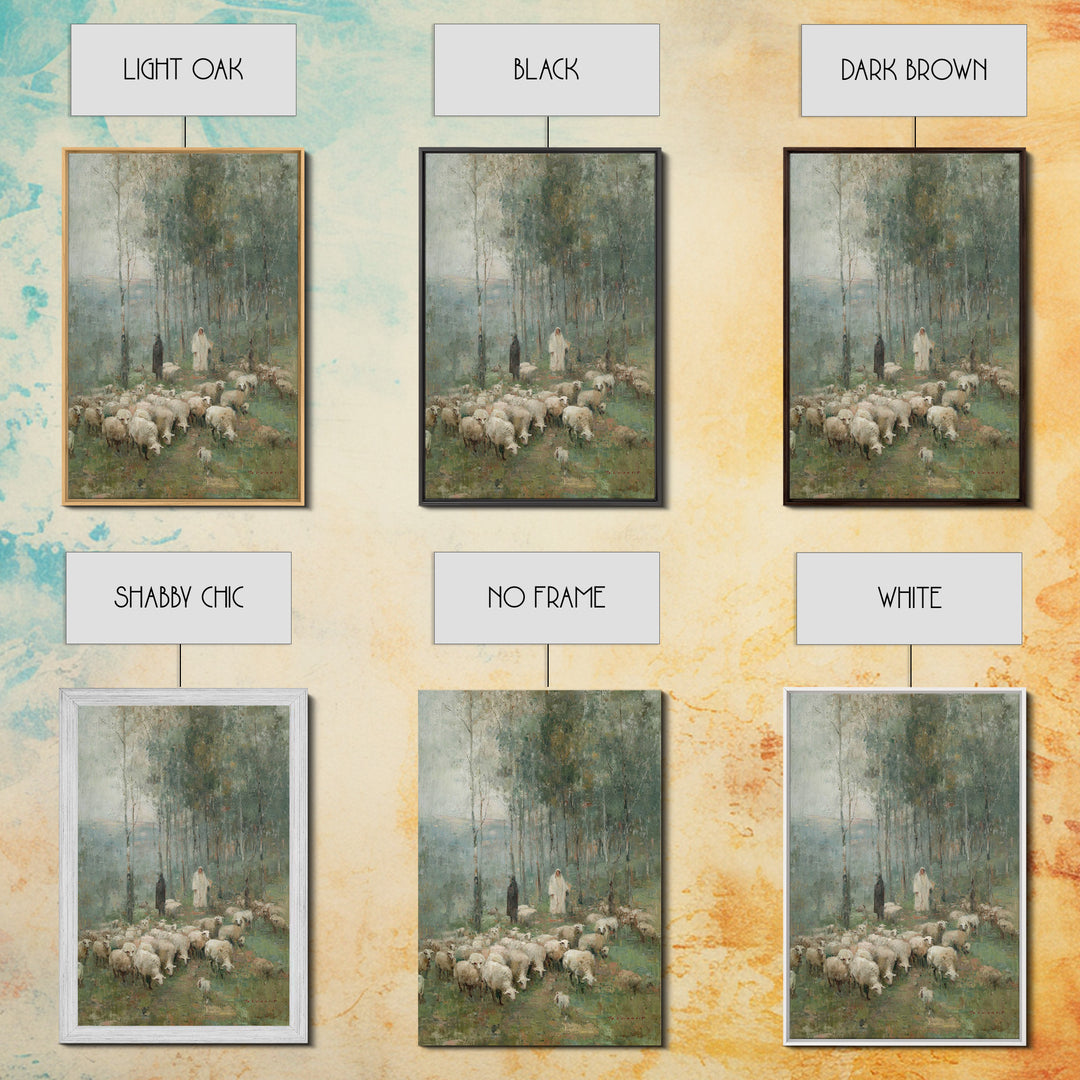 Pasture Of Grace – Framed Canvas Print – Christian Art Canvas – Christian Wall Art – Christian Painting – Subtle Christian Art – Christian