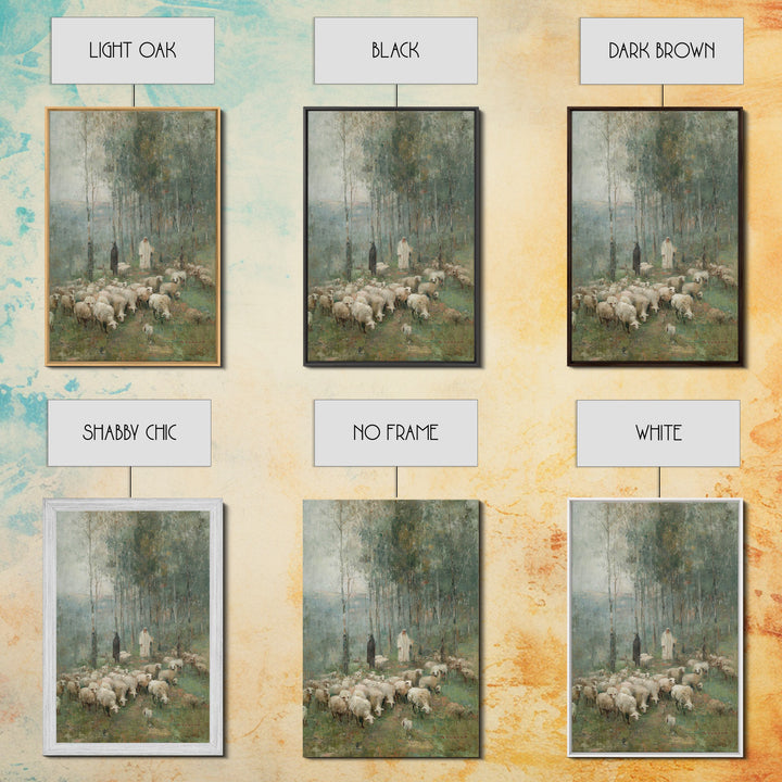 Pasture Of Grace – Framed Canvas Print – Christian Art Canvas – Christian Wall Art – Christian Painting – Subtle Christian Art – Christian