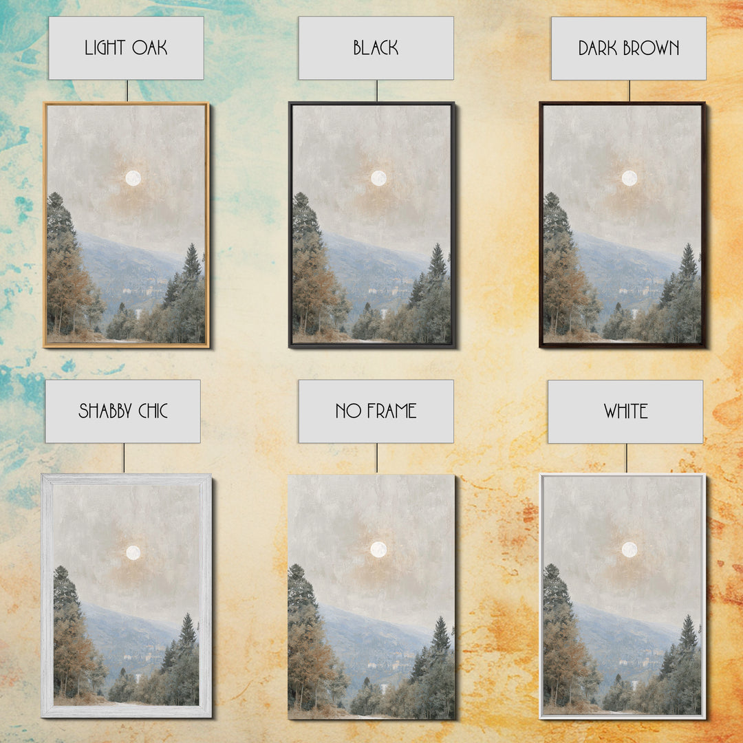 Moonlit Peace – Framed Canvas Print – Christian Art Canvas – Christian Wall Art – Moody Christian Art – Christmas Art – Christian Decoratio