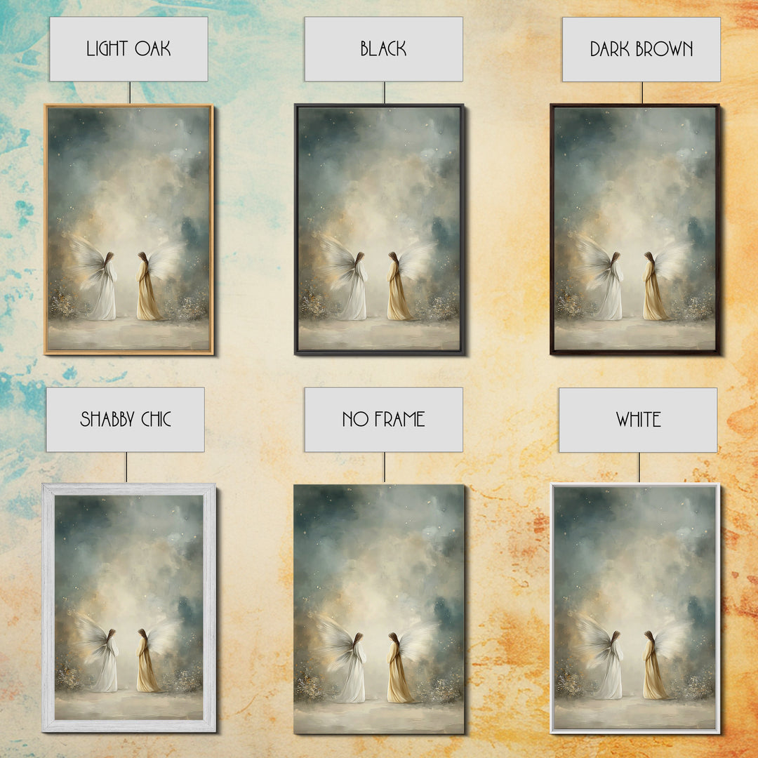 Heavenly Dawn Grace – Framed Canvas Print – Christian Wall Art – Christian Art Canvas – Christmas Art – Christian Decor – Modern Art