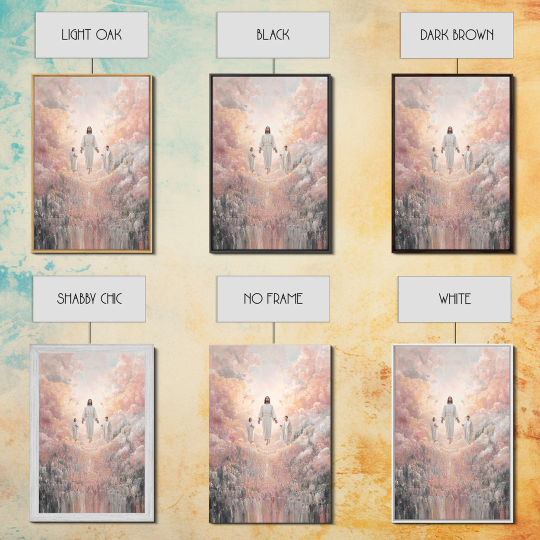 Heavenly Ascension – Framed Canvas Print – Christian Art Canvas – Large Christian Painting – Jesus Painting – Christian Wall Art – Christia