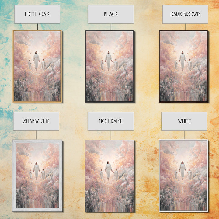 Heavenly Ascension – Framed Canvas Print – Christian Art Canvas – Large Christian Painting – Jesus Painting – Christian Wall Art – Christia