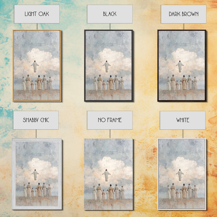 Clouds Of Glory, Framed Canvas Print, Christian Art Prints, Christian Wall Art, Jesus Painting Canvas, Modern Christian Art, Christian Chri