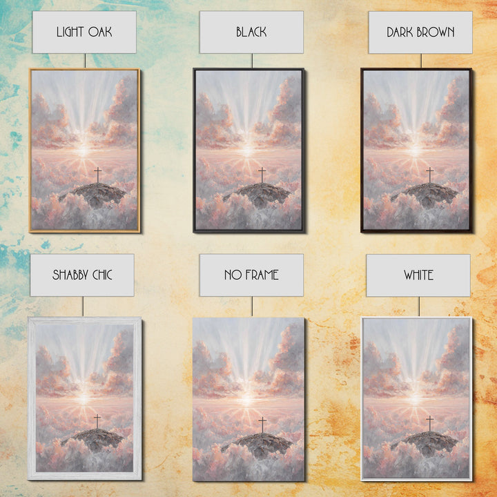 Dawn Of Salvation, Framed Canvas Print, Christian Wall Art, Christian Art Canvas, Modern Christian Art, Christian Paintings, Christian Deco