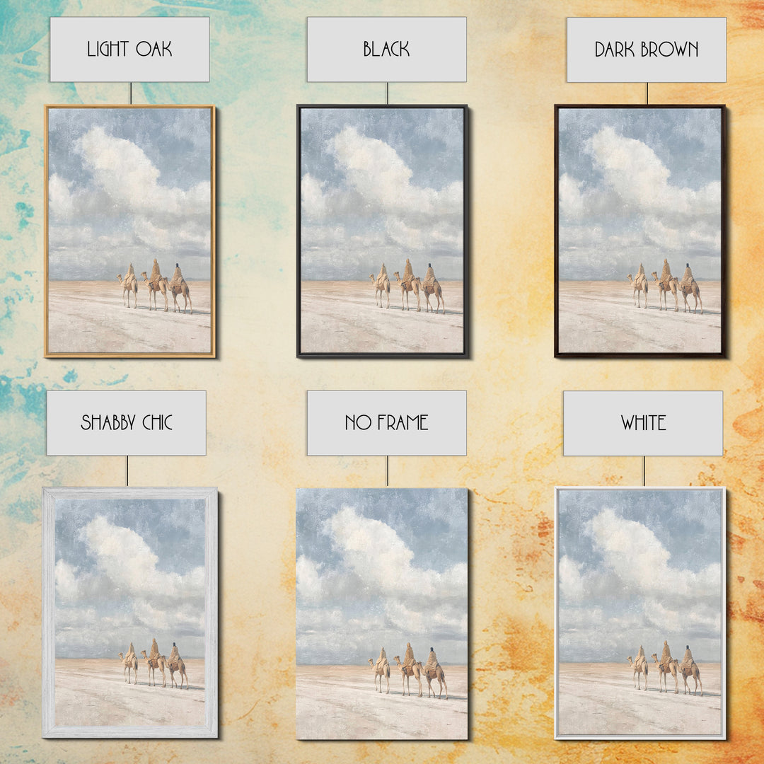 Three Kings Journey | Framed Canvas Print | Christmas Wall Art | Christian Christmas Art | Christian Art Canvas | Modern Christian Art