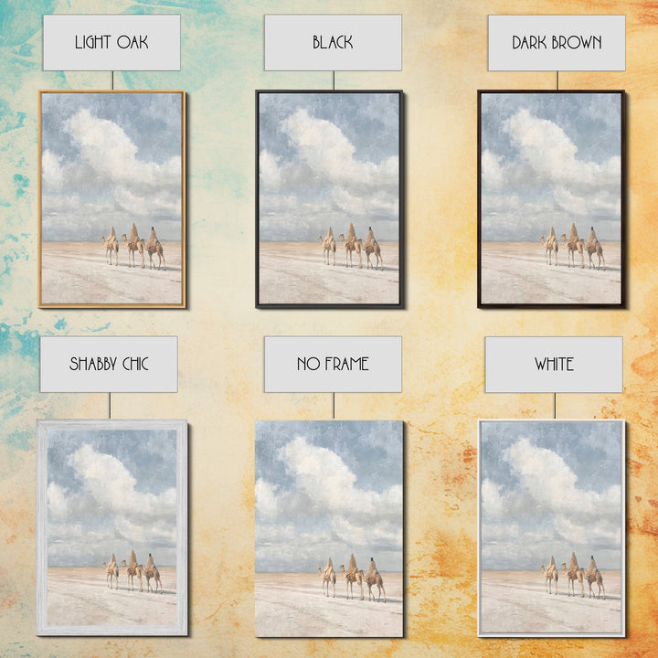 Three Kings Journey | Framed Canvas Print | Christmas Wall Art | Christian Christmas Art | Christian Art Canvas | Modern Christian Art