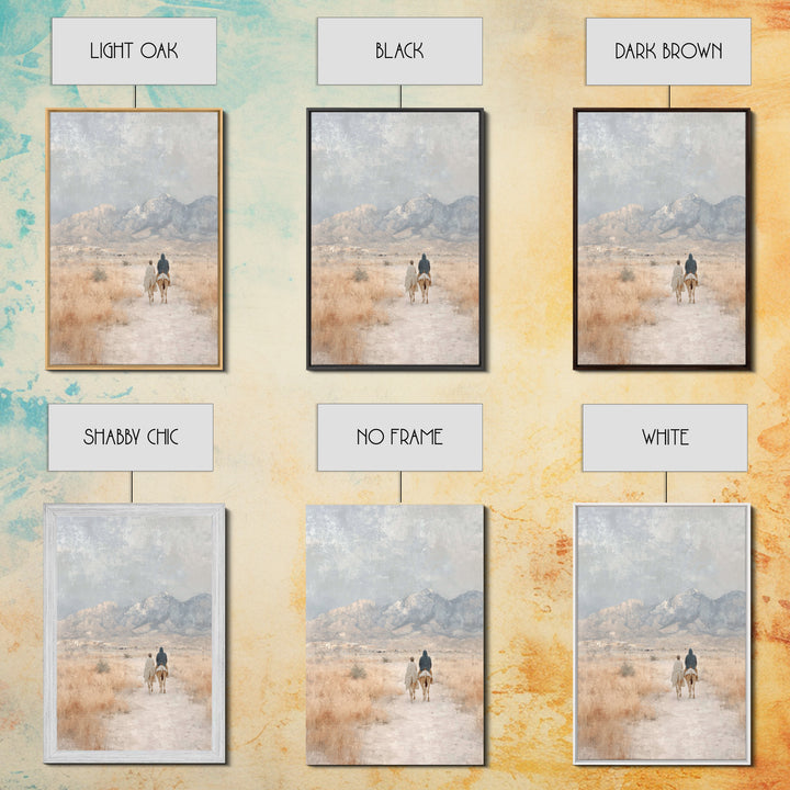 Desert Journey Light – Framed Canvas Print – Christian Wall Art – Jesus Painting – Christian Art Canvas – Christmas Art – Christmas Wall Ar