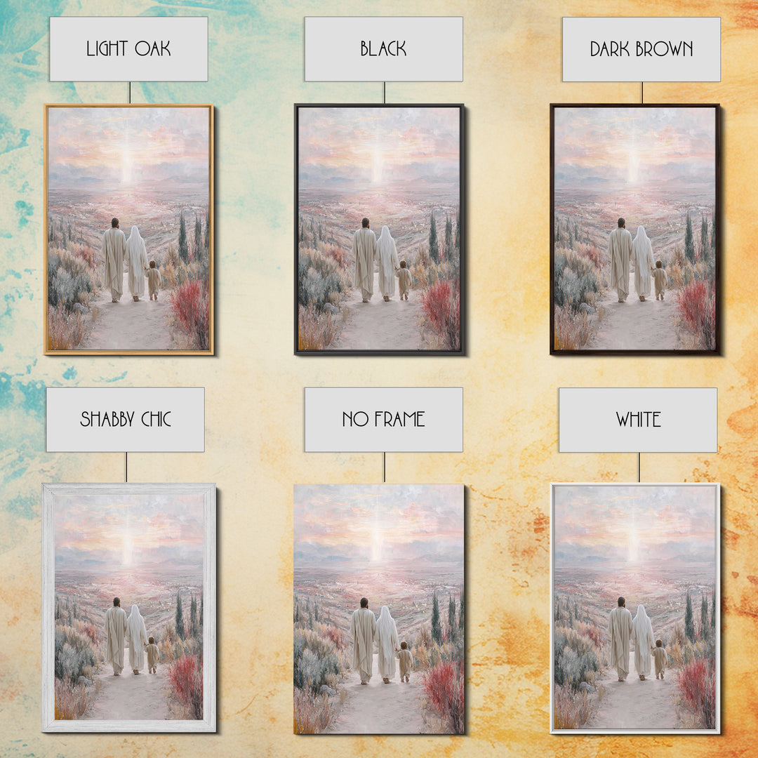 Twilight Covenant Path, Framed Canvas Print, Christian Wall Art, Christian Art Canvas, Jesus Painting, Christmas Art, Christian Decorations