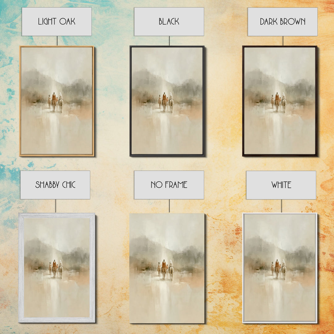 Radiant Horizon Walk – Framed Canvas Print – Christian Wall Art – Christian Art Canvas – Christmas Art – Jesus Painting – Christian Decor