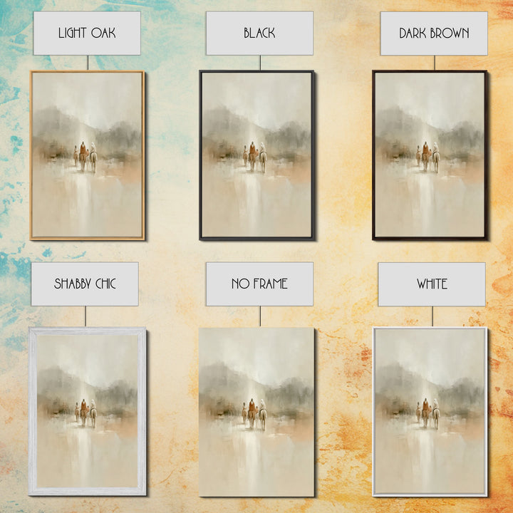 Radiant Horizon Walk – Framed Canvas Print – Christian Wall Art – Christian Art Canvas – Christmas Art – Jesus Painting – Christian Decor