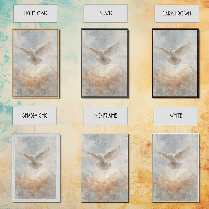Heavenly Dove Light – Framed Canvas Print – Christian Wall Art – Christian Art Canvas – Christian Christmas Art – Christian Decor – Christi