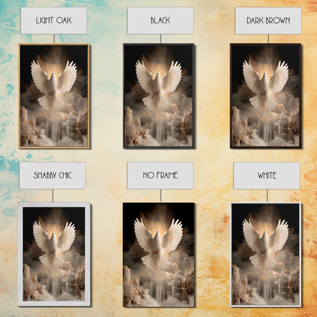 Divine Peace Wings | Framed Canvas Print | Christian Christmas Art | Christian Art Canvas | Christian Wall Art | Christian Decor | Christia