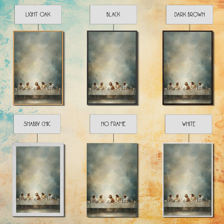 Sacred Last Supper | Framed Canvas Print | Christian Art Canvas | Christian Decor | Christian Wall Art | Christian Art | Christian Christma