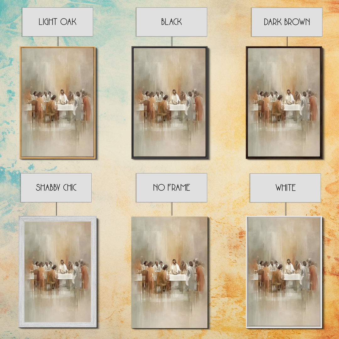Table Of Grace – Framed Canvas Print – Christian Wall Art – Jesus Painting – Christian Art Canvas – Modern Christian Art – Christian Decor