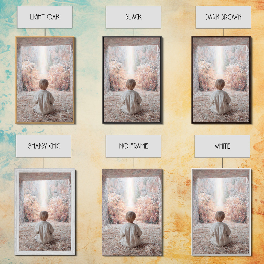 Child Of Promise | Framed Canvas Print | Christian Art Canvas | Christmas Art | Christian Christmas Art | Christian Wall Art | Christian De