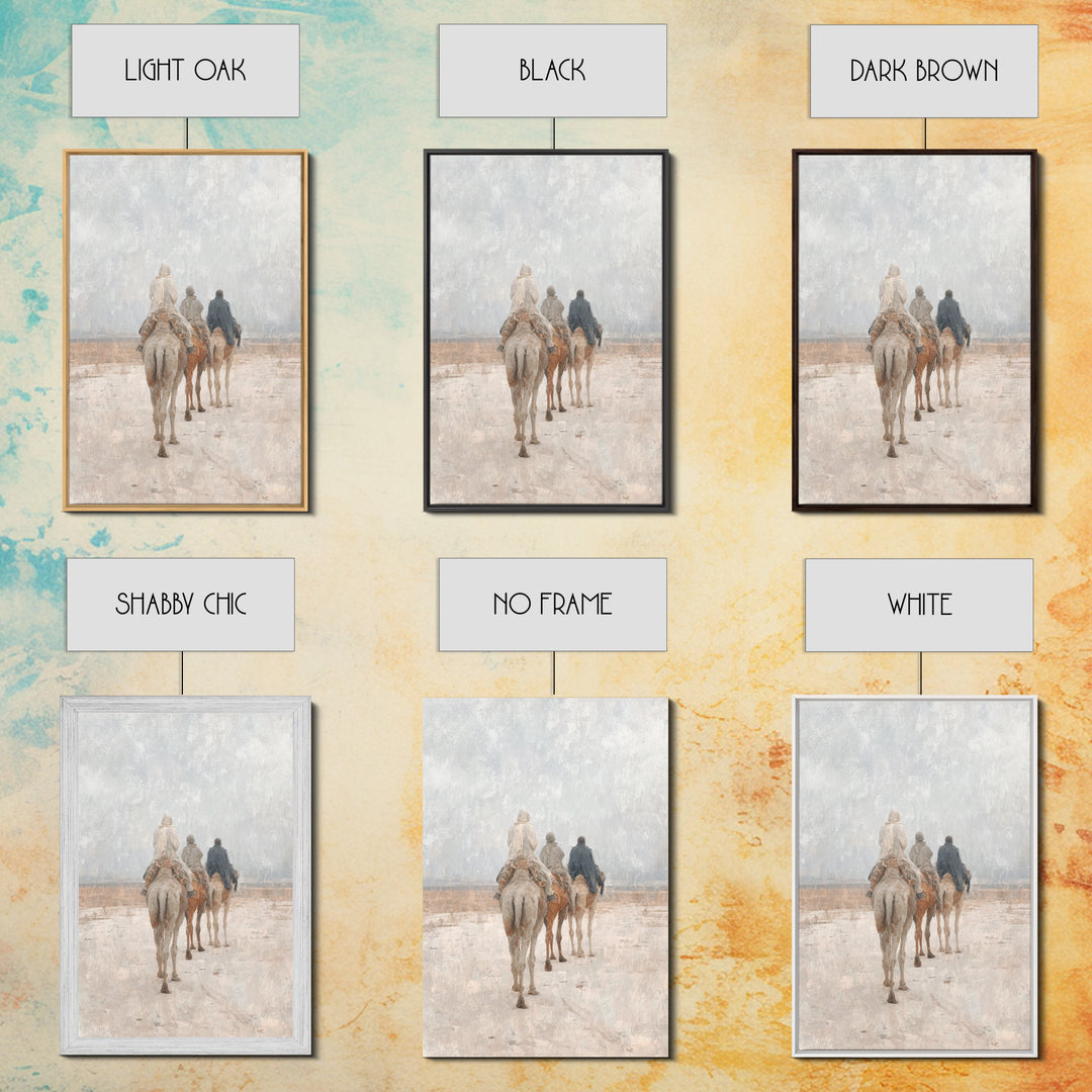 The Guiding Star – Framed Canvas Print – Christian Wall Art – Christian Art Canvas – Christmas Art – Christian Christmas Art – Jesus Painti