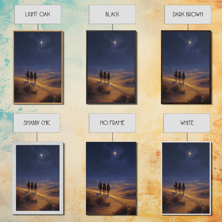 Star Of Bethlehem – Framed Canvas Print – Christian Wall Art – Christian Art Canvas – Christian Christmas Art – Christmas Wall Art – Jesus