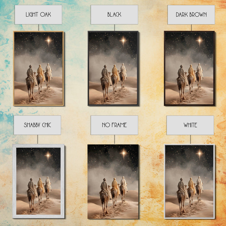Desert Kings Journey, Framed Canvas Print, Christian Wall Art, Christian Christmas Art, Christian Art Canvas, Christmas Canvas Wall Art, Je