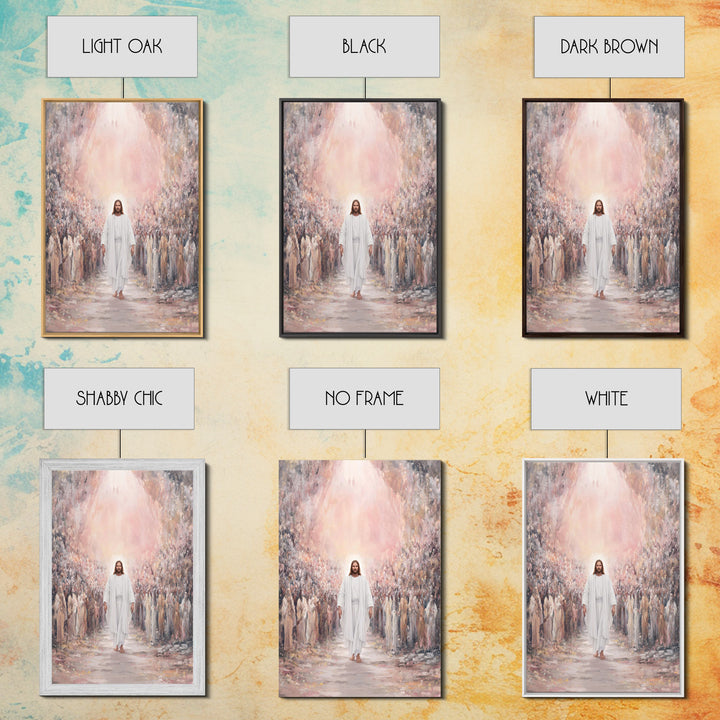 Heaven’s Host, Framed Canvas Print, Christian Art Canvas, Jesus Painting, Christian Wall Art, Christian Art Print, Large Christian Painting