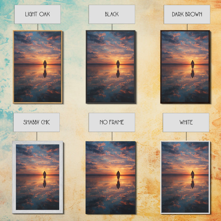 Sacred Reflection – Framed Canvas Print – Christian Wall Art – Christian Art Canvas – Jesus Painting – Modern Christian Art