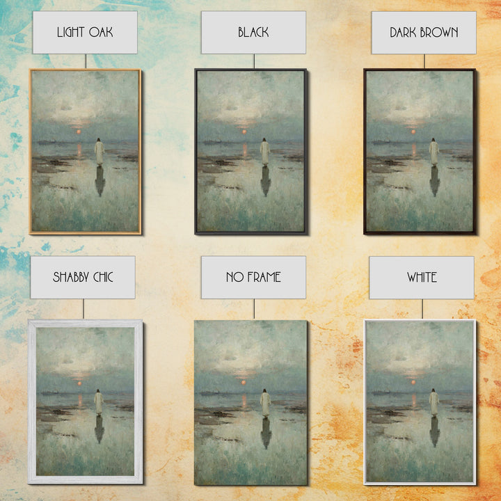 Sunset Messiah – Framed Canvas Print – Christian Wall Art – Christian Art Canvas – Jesus Painting – Christmas Art Prints